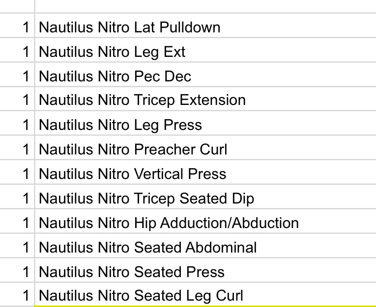 Nautilus Nitro - Full Gym